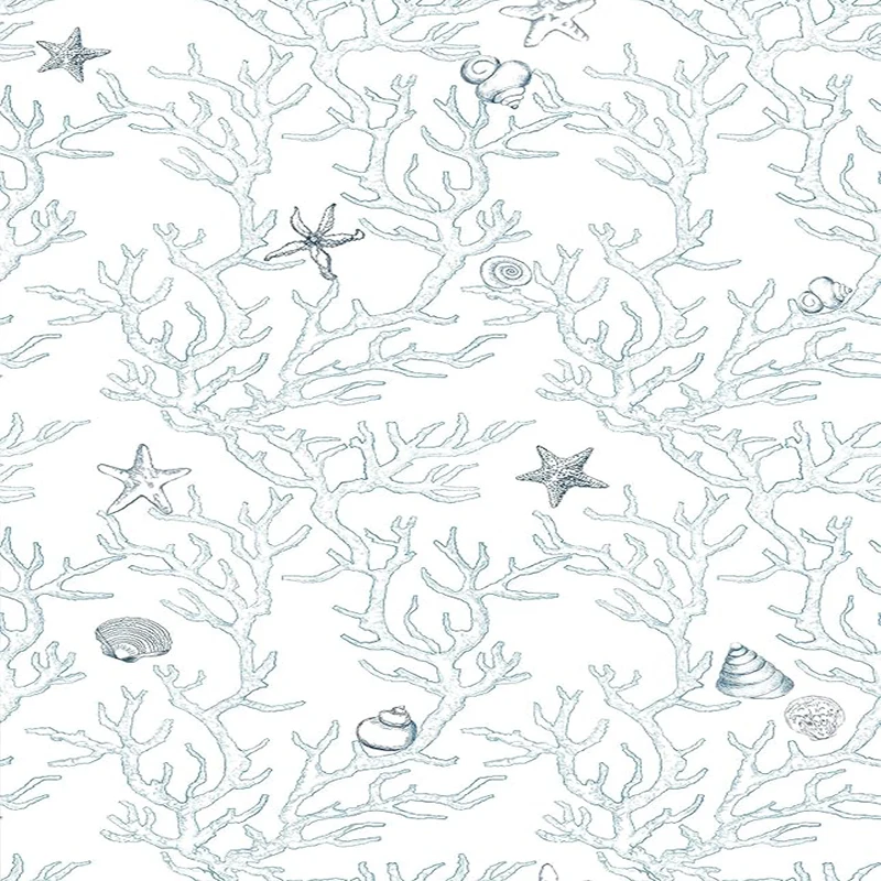Underwater coral pattern wallpaper peeling wallpaper Bohemian cabinet contact paper bedroom self-adhesive sticker