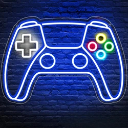 Gamer Neon Sign Gamepad Shaped LED Neon Light Sign for Gamer Room Decor for Boys Room Gamer Gifts for Teens Boys Kids