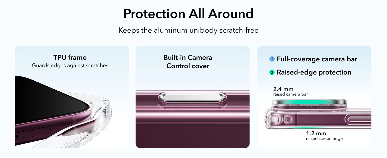 ESR für iPhone 18 Pro Max & 17 Pro Max MagSafe Handyhülle Ultra Slim Militärqualität Sturzschutz-Cover mit Kamerasteuerung – Detail 18
