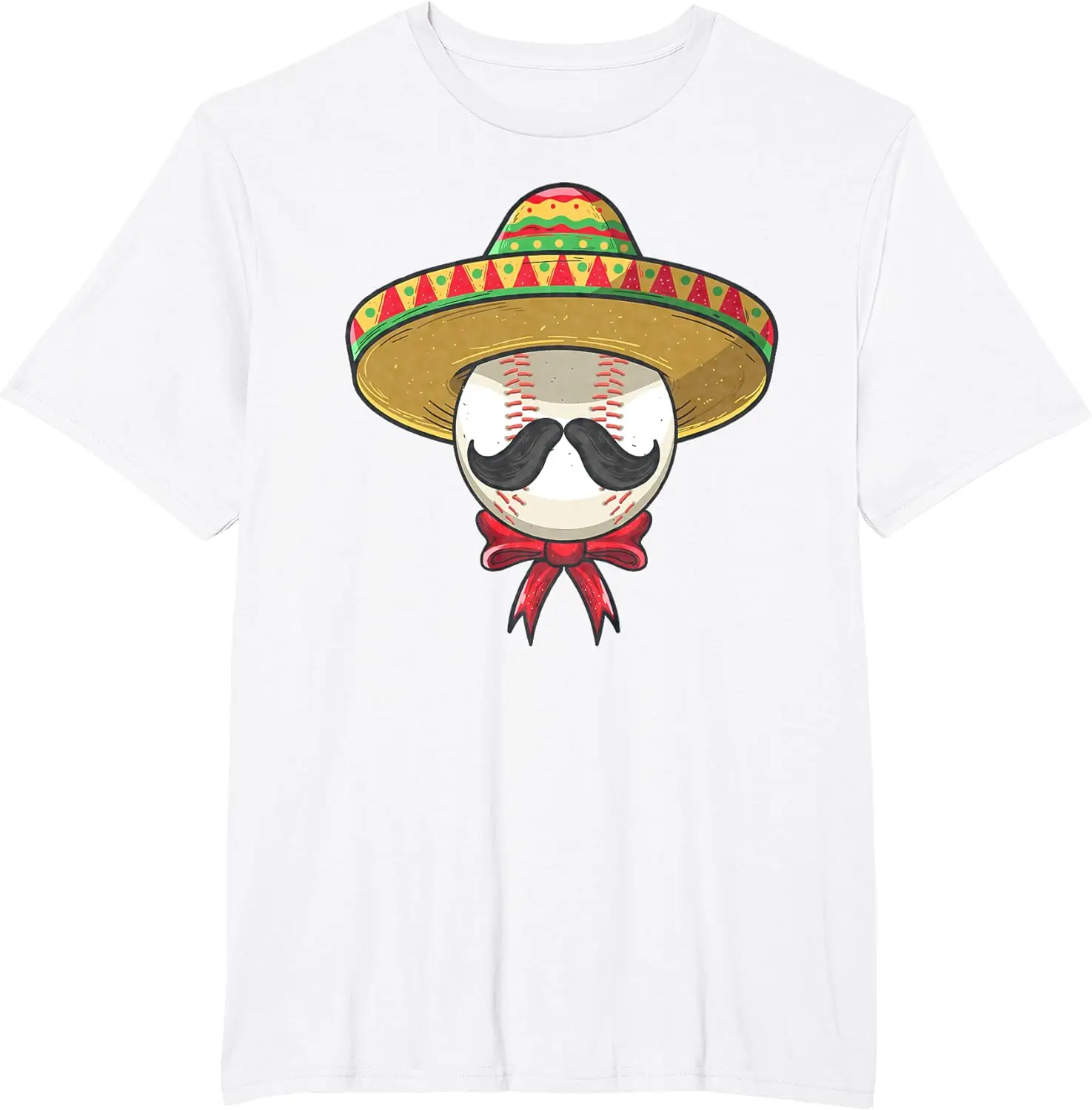 Funny Men T Shirt Cinco De Mayo | Baseball Mexican Sombrero T-Shirt Sense of Pride Tops  100% COTTON Men Clothing