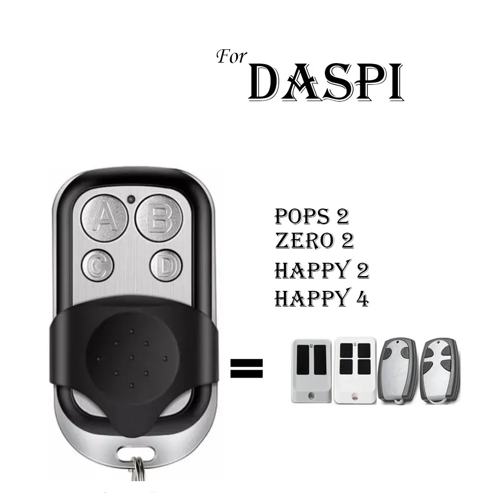 

DASPI HAPPY 2,HAPPY 4,POPS 2,ZERO 2 Remote Control Garage Door Opener 433.92mhz Fixed Code DASPI Remote Control Key NEW