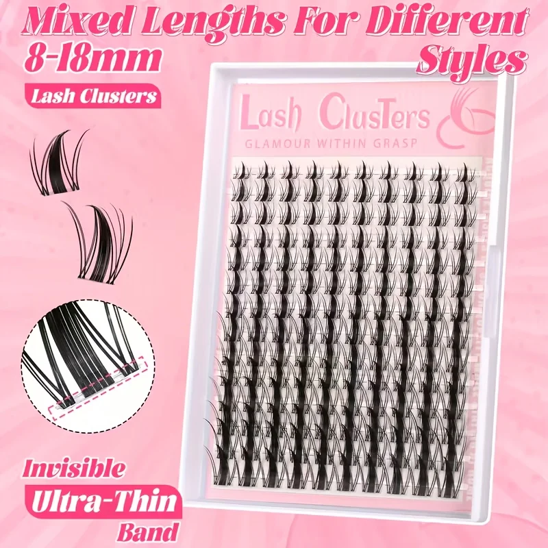 140 pcs pestañas hada 8-18mm, manga, C curl, rectas, gran variedad, DIY, extensión natural, look húmedo, puntiagudas, anime 2