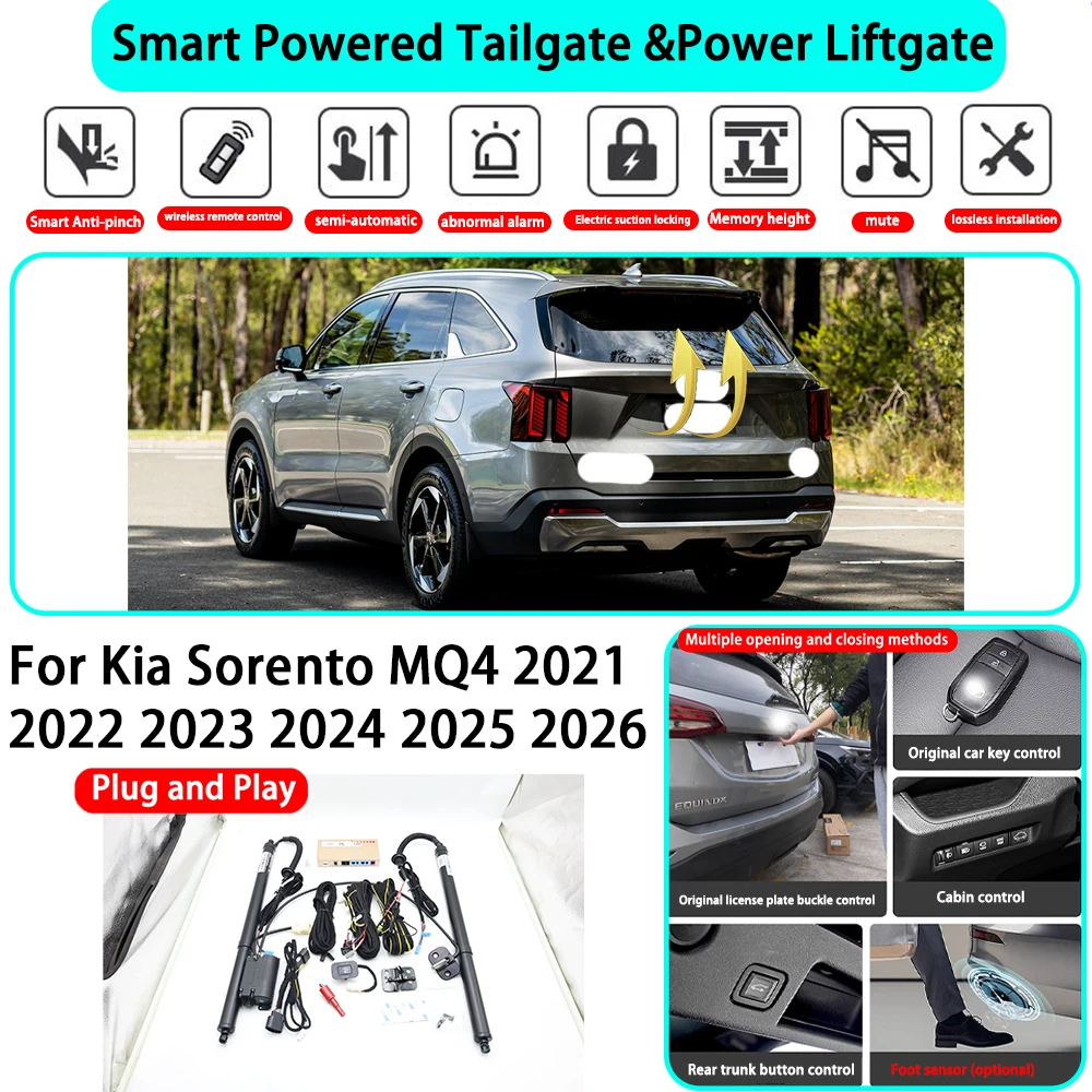 

﻿for Kia Sorento MQ4 2021 2022 2023 2024 2025 2026 Smart Automatic Powered Tailgate Electric Power Tailgate Lift Kit Key Close