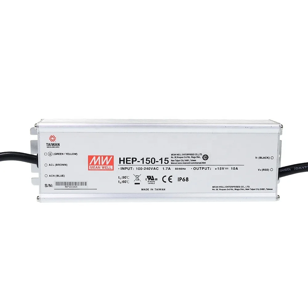 

MEANWELL 150W 24V Led Driver Harsh Environment HEP-150-24