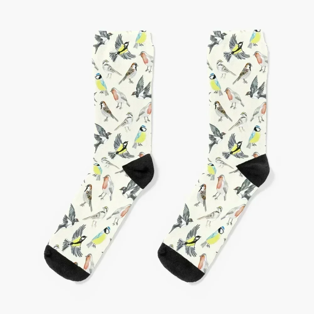 

Illustrated Birds Socks Antiskid soccer Soccer valentine gift ideas hiking Socks Woman Men's
