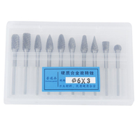 10pcs 6Mm Tungsten Steel Yg8 Rotary Bur Heads Carbide Burrs Set For Metal Deburring Polishing Hrc70 8 Shapes 38Mm Shank Long
