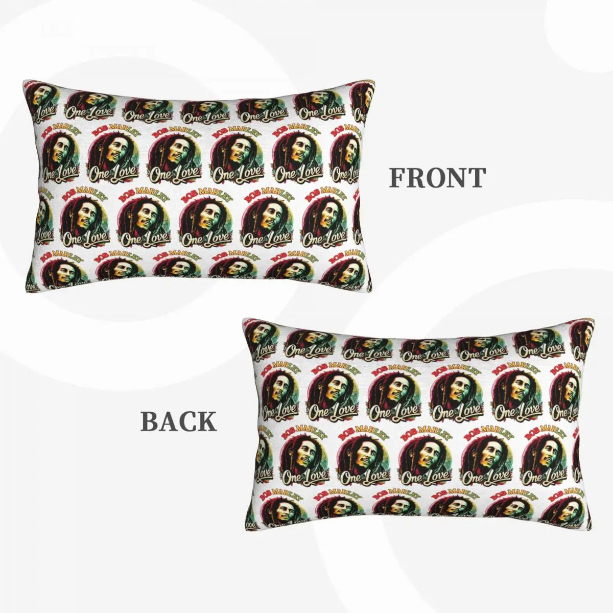 غطاء وسادة مستطيل من جامايكا ريغي روك بوب مارلي، غطاء وسادة مزخرف لغرفة النوم، وسادة رمي مريحة للمنزل