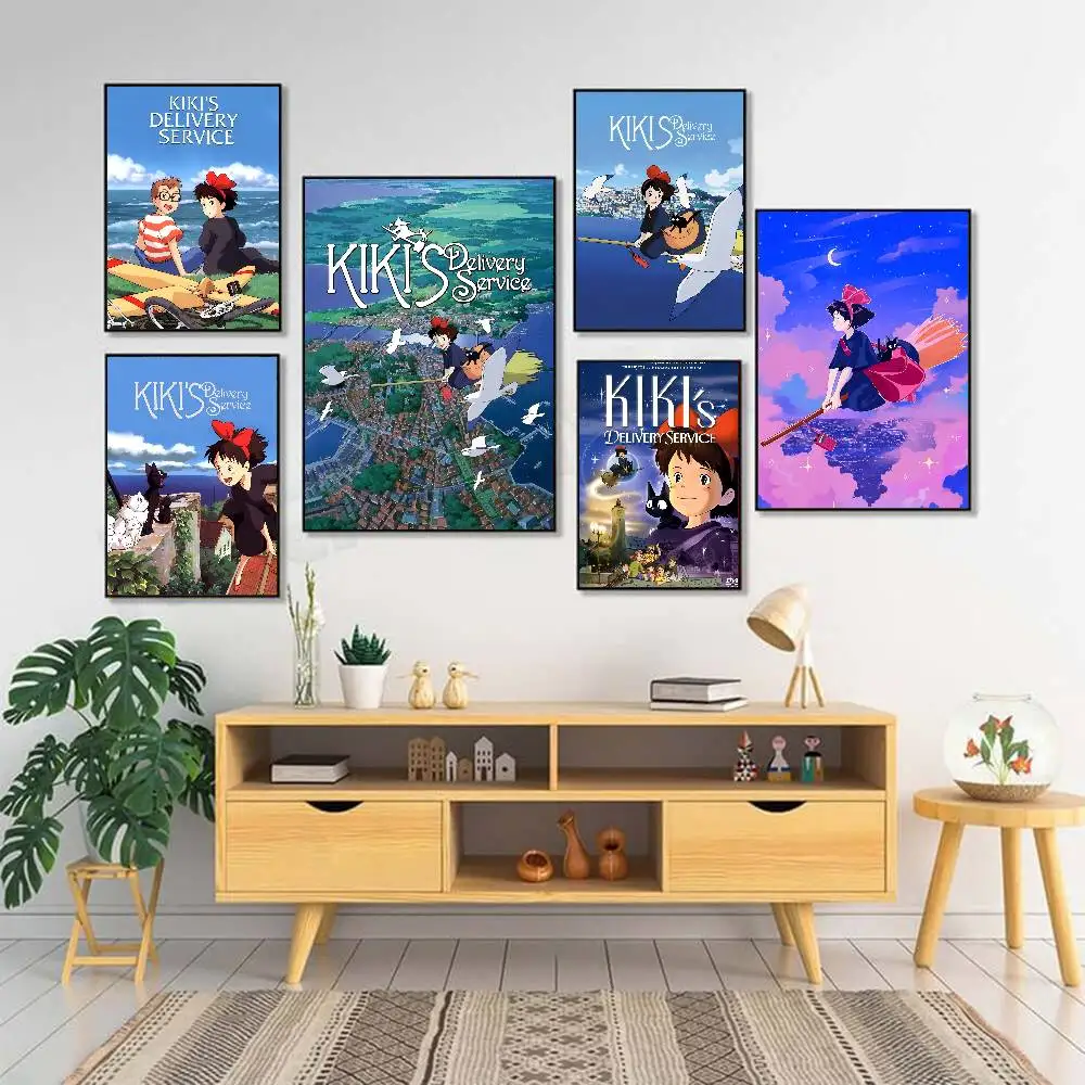 أنيمي K-kikis D-التوصيل S-خدمة ملصق مقاوم للماء ملصقات الفيلم خمر عالية الجودة جدار الفن طباعة لغرفة ديكور هدية