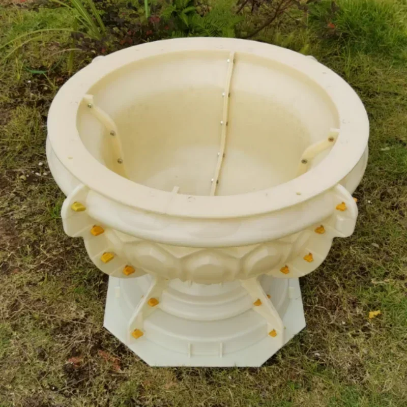 Plastic Flower Pot Mold Gardening DIY Mold Garden Decoration European Round Model Thickened Mold for Home Garden Buildings Z