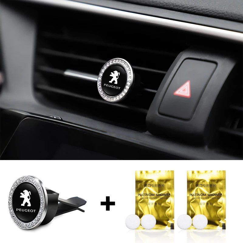 Car Freshener Solid Perfume Air Conditioner Vent Mount Clip For Peugeot 408 4008 308 3008 Rifter 5008 508 2008 208 301 RCZ 407