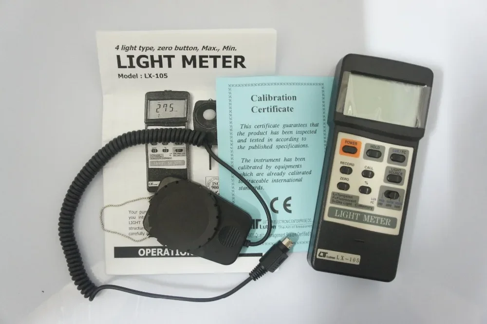 Lx-105  Light Meter lux meter  2000/20,000/50,000 Lux, RS232 Output