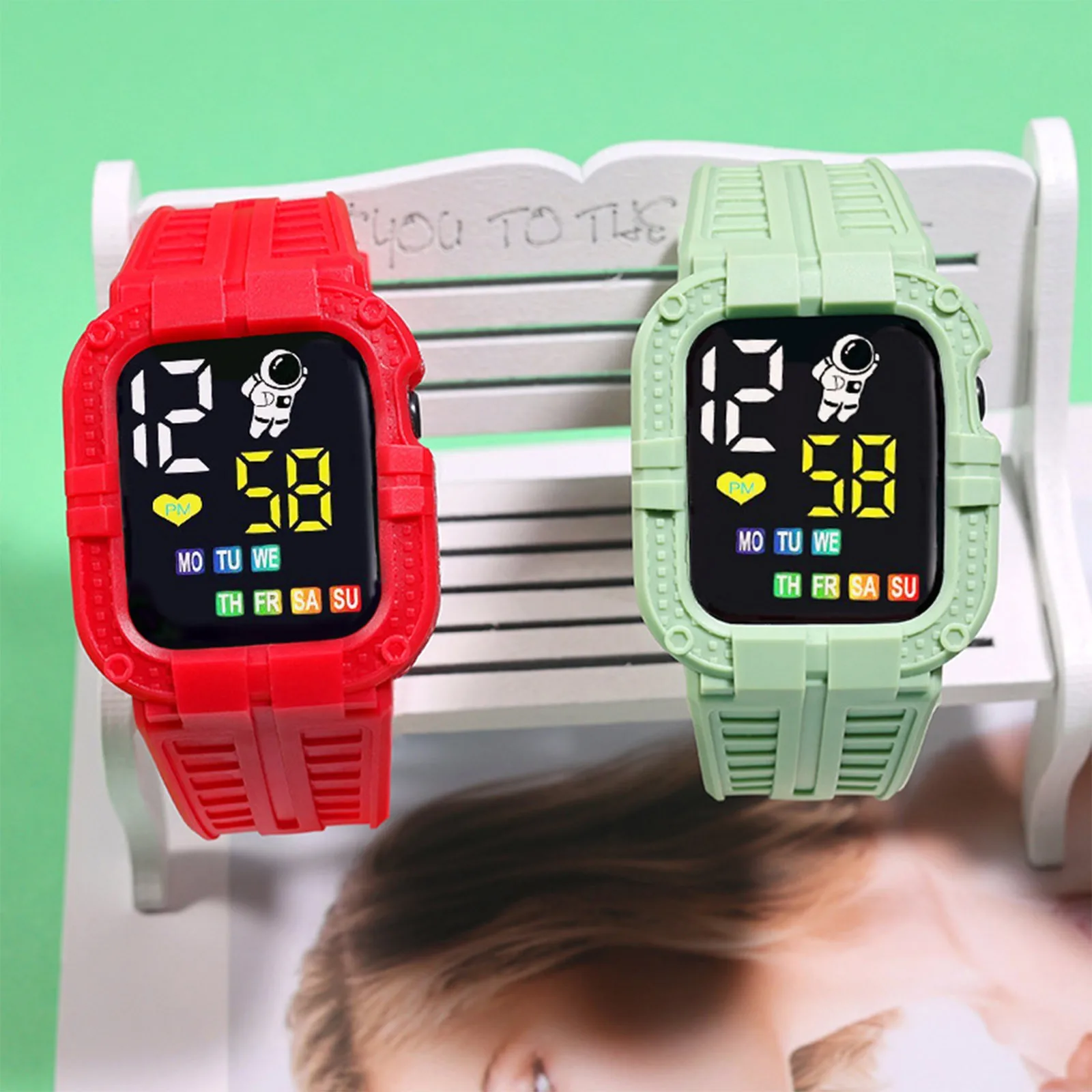 Waterproof Sports Watch For Kids Boy Girl Outdoor Silicone Strap Electronic Watches Children Students Led Digital Wristwatches