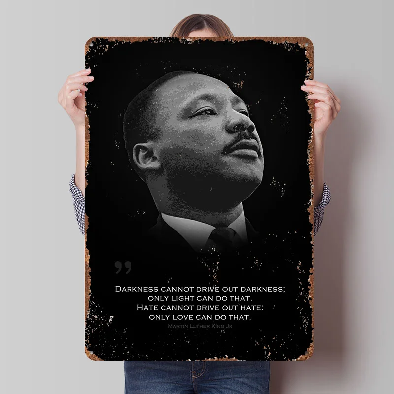 Martin Luther King Jr. Blechposter, personalisierte Wandkunst, Vintage-Metallschilder, Retro-Blechtafel zur Dekoration, Heimdekorationen