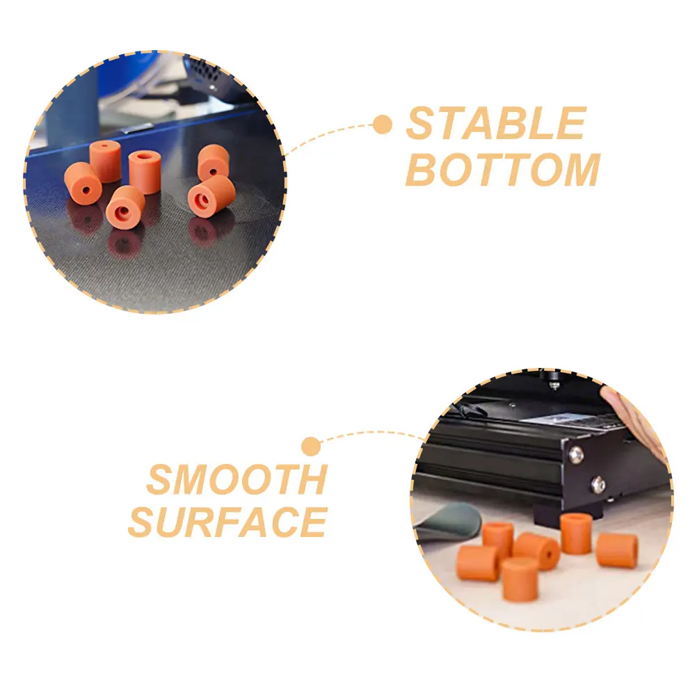 

Heat Resistant Mat 3d Printer Accessories Silicone Mounts Leveling Column Orange Silica Gel