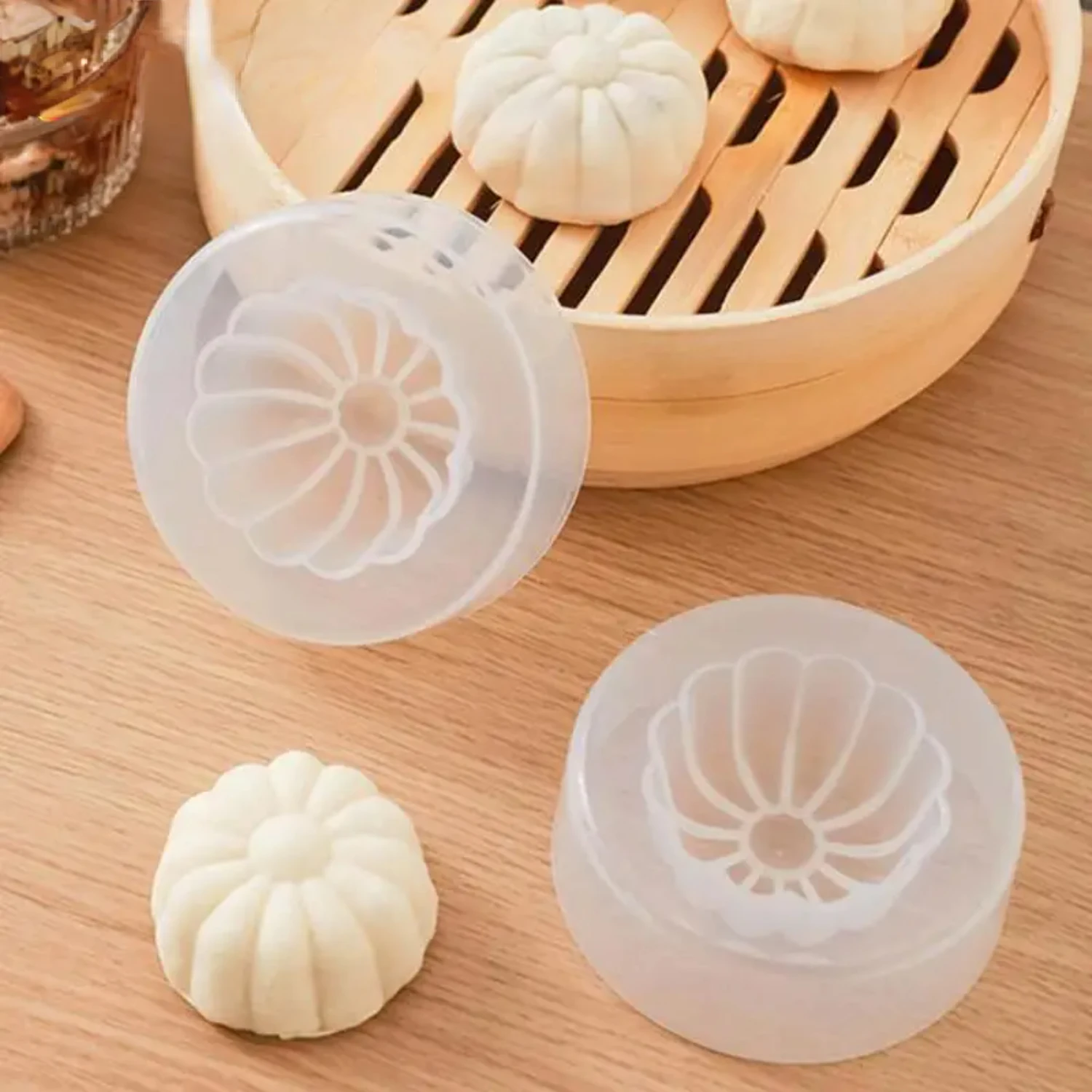 1pc Bun Making Mould Chinese Baozi Molds DIY Pastry Pie Dumpling Maker Baking and Pastry Steamed Stuffed Tool