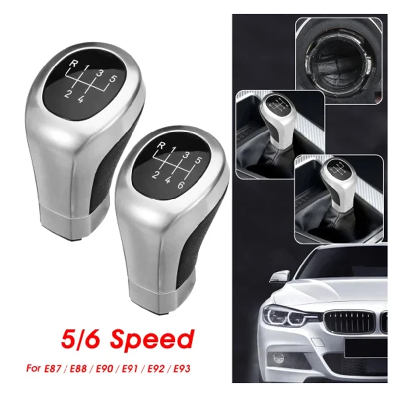 기어 시프트 노브 레버 시프터 노브 기어스틱, BMW- 1 3 시리즈 E81 E87 E88 E82 E90 E91 E92 E93 LCI 2006-2011, 6 단
