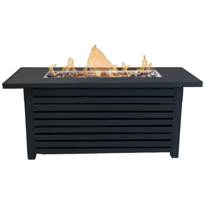 

Outdoor Fire Pit Table for Propane/Natural Gas with Lid