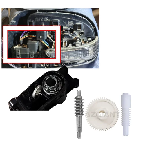 Engranaje de Motor plegable para espejo de coche, reparación de retrovisores de vista lateral para Mazda 3 5 6 Mk2 Mk3 BL, 48 dientes