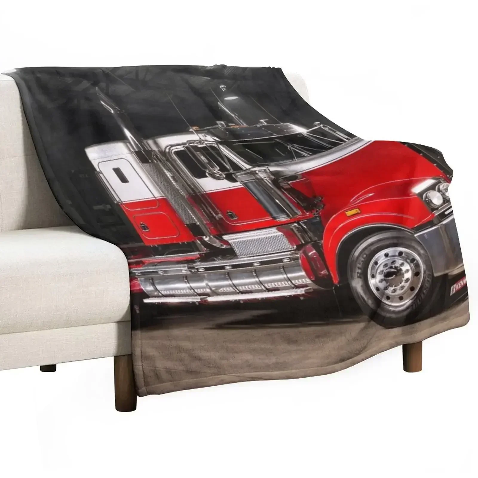 

Matthew Mizzi's Kenworth Truck Throw Blanket warm winter christmas gifts Luxury Throw Retros Blankets