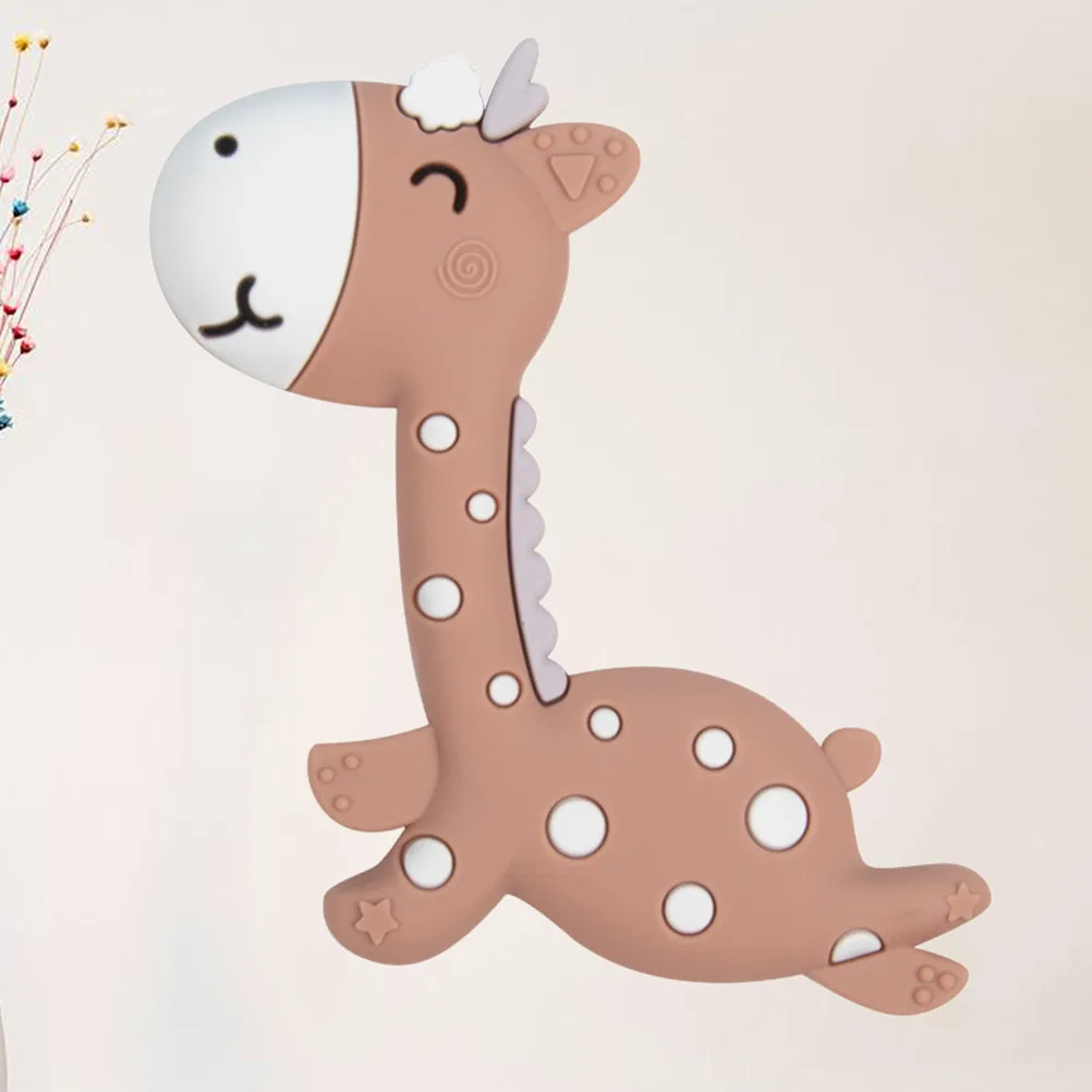 

Giraffe Baby Teether Silicone Teething Toddler Kids Chew For Infants Non-Toxic Travel Friendly
