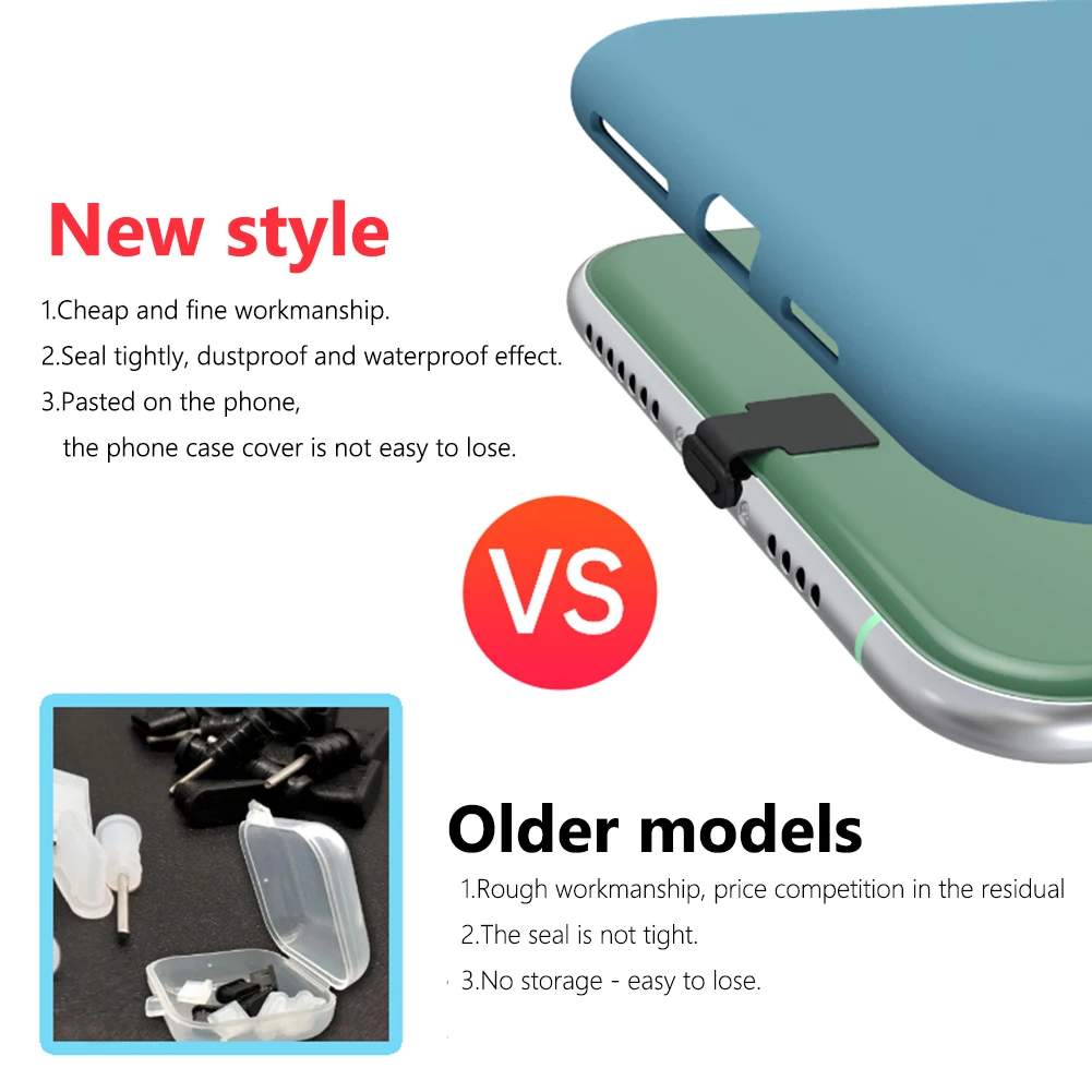 ชาร์จพอร์ตป้องกันฝุ่นปลั๊ก Reusable กันน้ำ Anti-Lost กันฝุ่นสำหรับ Apple Android ประเภท C IOS Micro USB พอร์ต