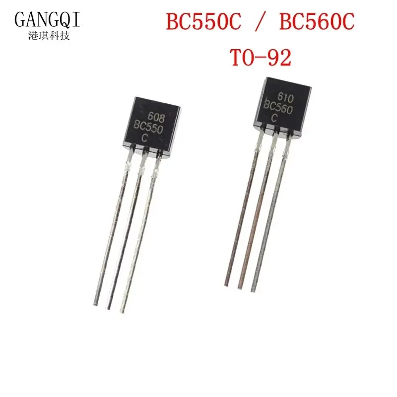 50Pcs/Lot=25Pairs BC550C + BC560C each 2BC550 BC560 TO92 Transistor DIP-3 45V 0.1A TO-92 New Original In Stock