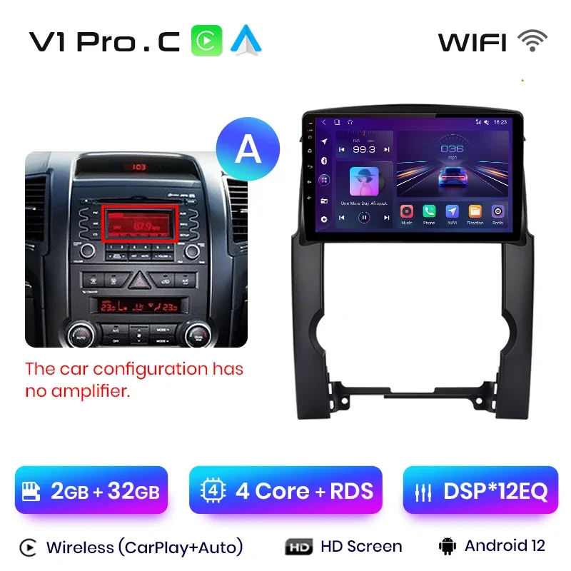 Junsun Draadloze Carplay Android Auto Radio Voor Kia Sorento 2 Xm 2009 - 2012 Auto Intelligente Systemen Rds Bt Dsp 2 Din Autoradio