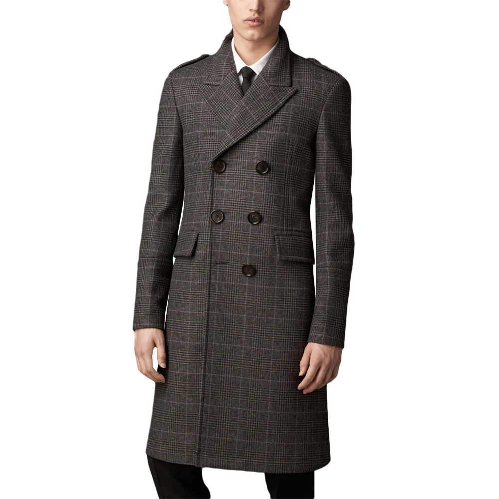 Veste longue à double boutonnage pour hommes, blazer d'affaires, coupe couvertes, vêtements de marié de mariage, pardessus formel uniquement personnalisé, olympiques d'automne et d'hiver