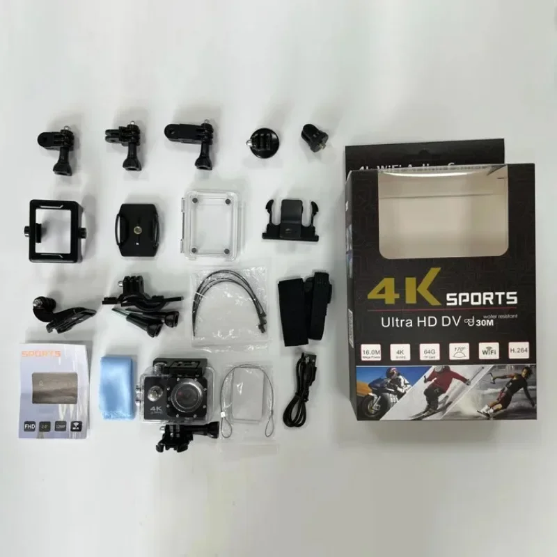 Action Camera Ultra HD 4K/30fps WiFi 2.0-inch 170D Underwater Waterproof Helmet Video Recording Cycling skiing Cameras Sport Cam