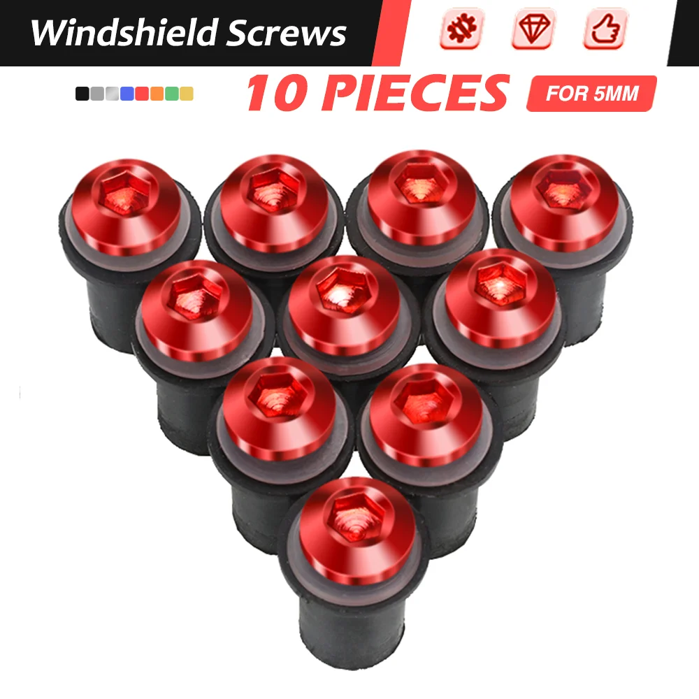 

10 PCS Windscreen Bolt Screw Windshield Screw Bolt Kit FOR BMW F650GS F650ST F700GS F750GS F800GS F800GS CNC Aluminum Alloy