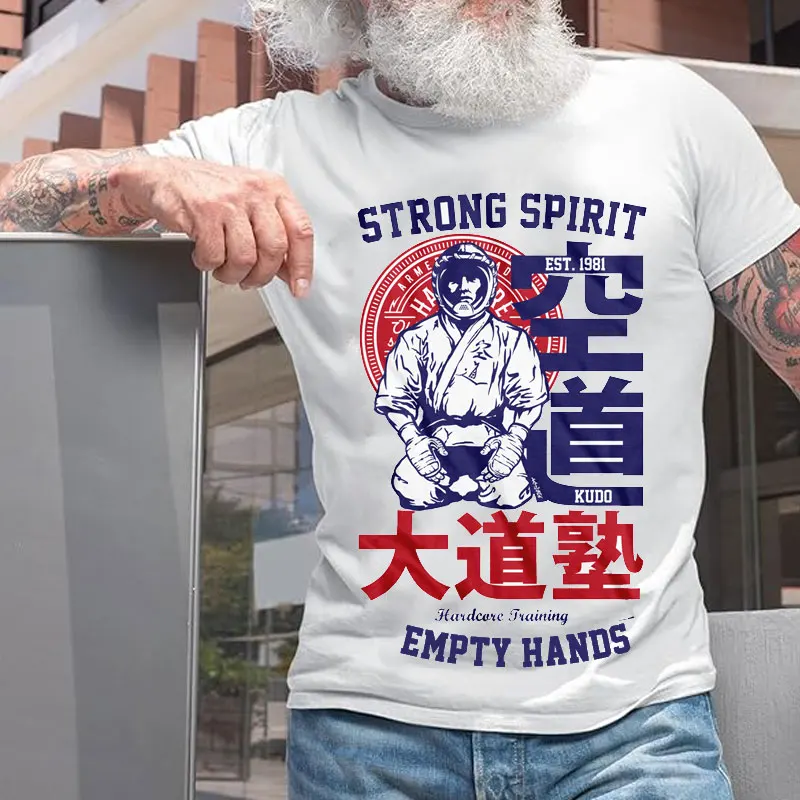 Kudo Karate Martial Art Graphic Tee Unisex Japanese Dojo Empty Hands Vintage Print Gym Training Cotton Workout Tshirt