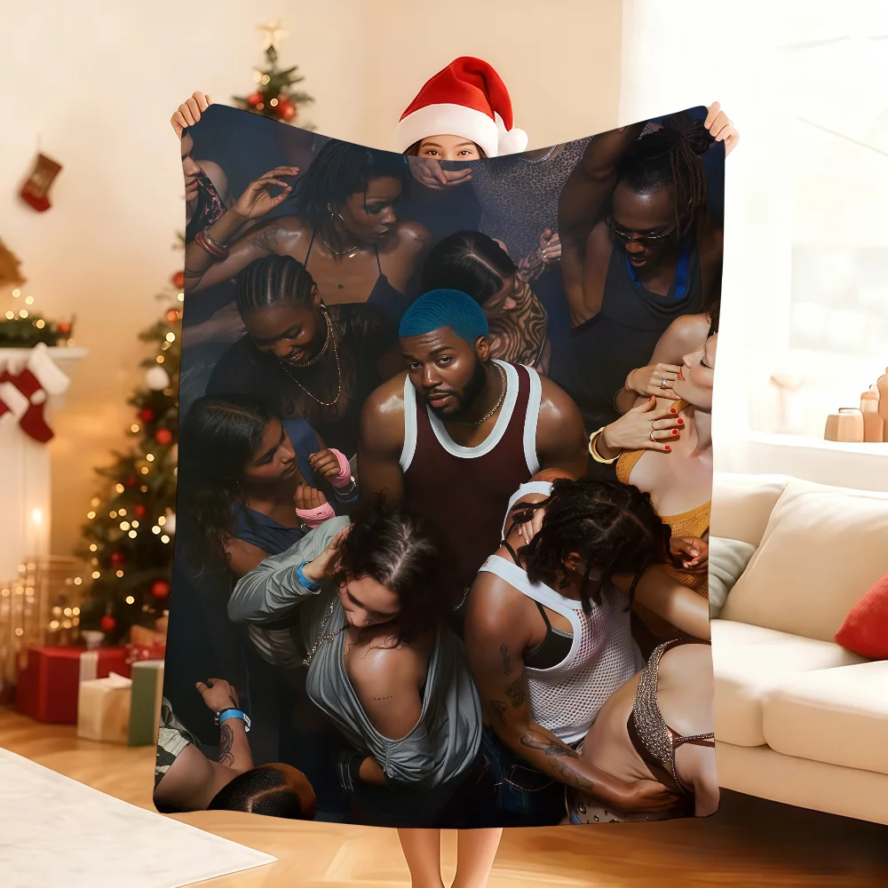 Singer K-KhalidS After The Sun Goes Down Blanket For Soft Throw Blanket for Picnic Bed Sofa Home Bedroom Cozy Warm Comfortable