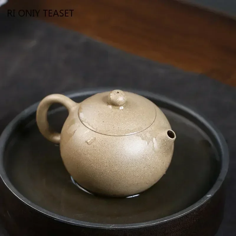 210ml Chinese Yixing High-end Purple Clay Teapots Famous Handmade Xishi Tea Pot Raw Ore Sesame Duan Mud Kettle Zisha Tea Set