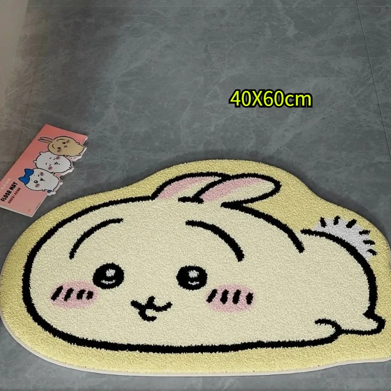 HOT! Chiikawa Cartoon Niedlicher Teppich Anime Hachiware Usagi Plüsch-Bodenmatte Badezimmer Rutschfester Teppich Autokissen Weiche Wohnzimmerdekoration – Detail 3