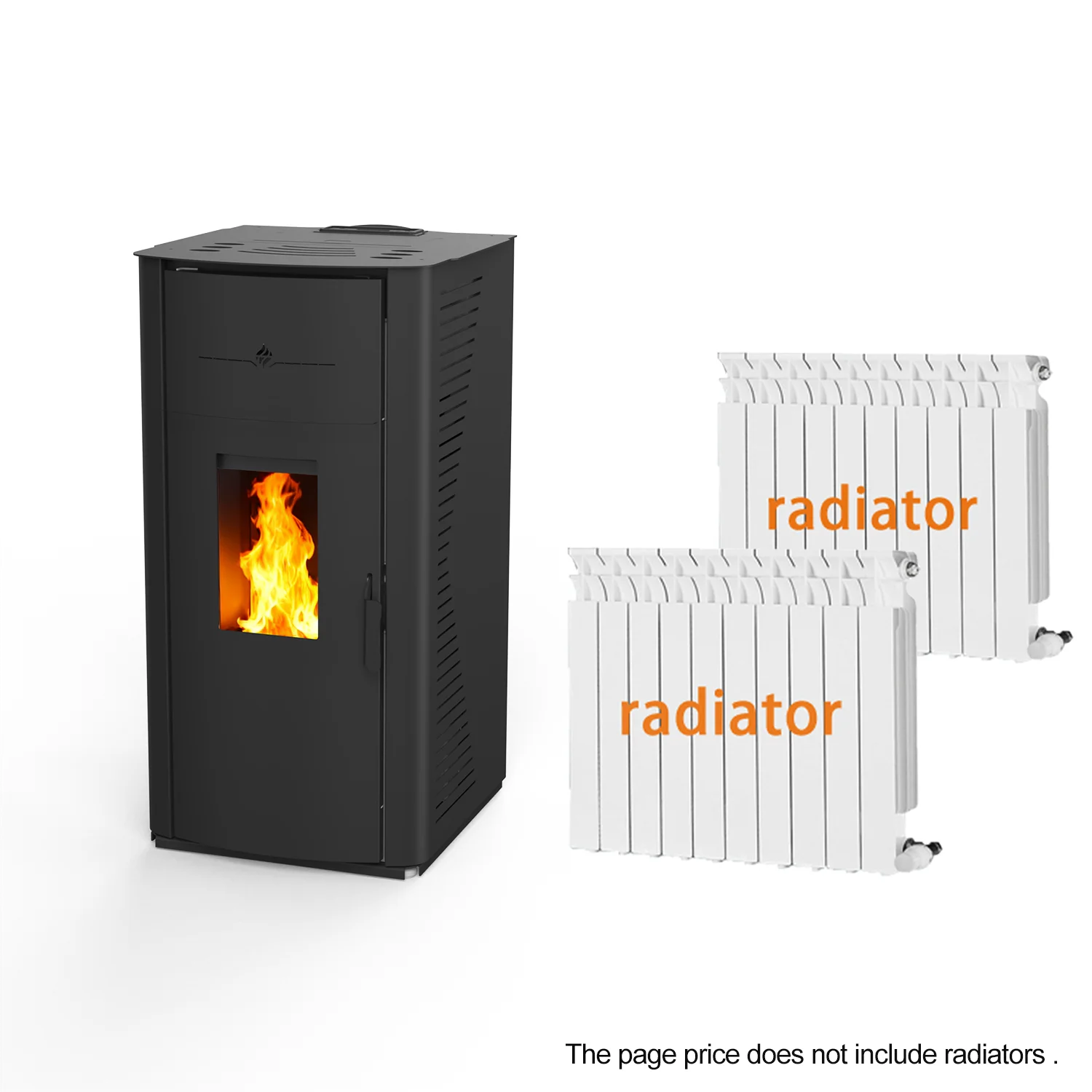 

20 кВт Напольный гидропеллетный котел-печь для отопления помещений с Wi-Fi панелью управления