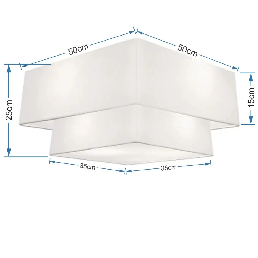 Plafon For TV Room Square TV-3022 White Color Dome