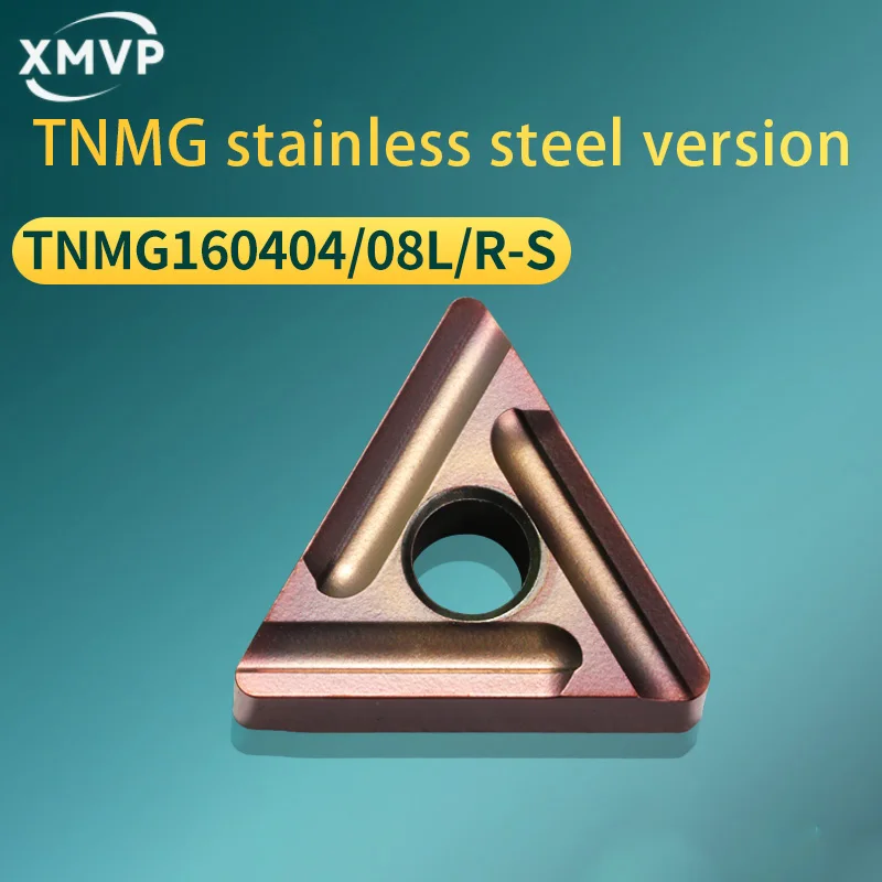 

XMVP 1PCS TNMG160404 L R S Triangular CNC lathe inserts TNMG stainless steel type stainless steel lathe tools