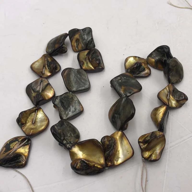 ELEISPL Wholesale 15 Strands 15-17mm Baroque Shell Beads Mixed Colours  #22010336