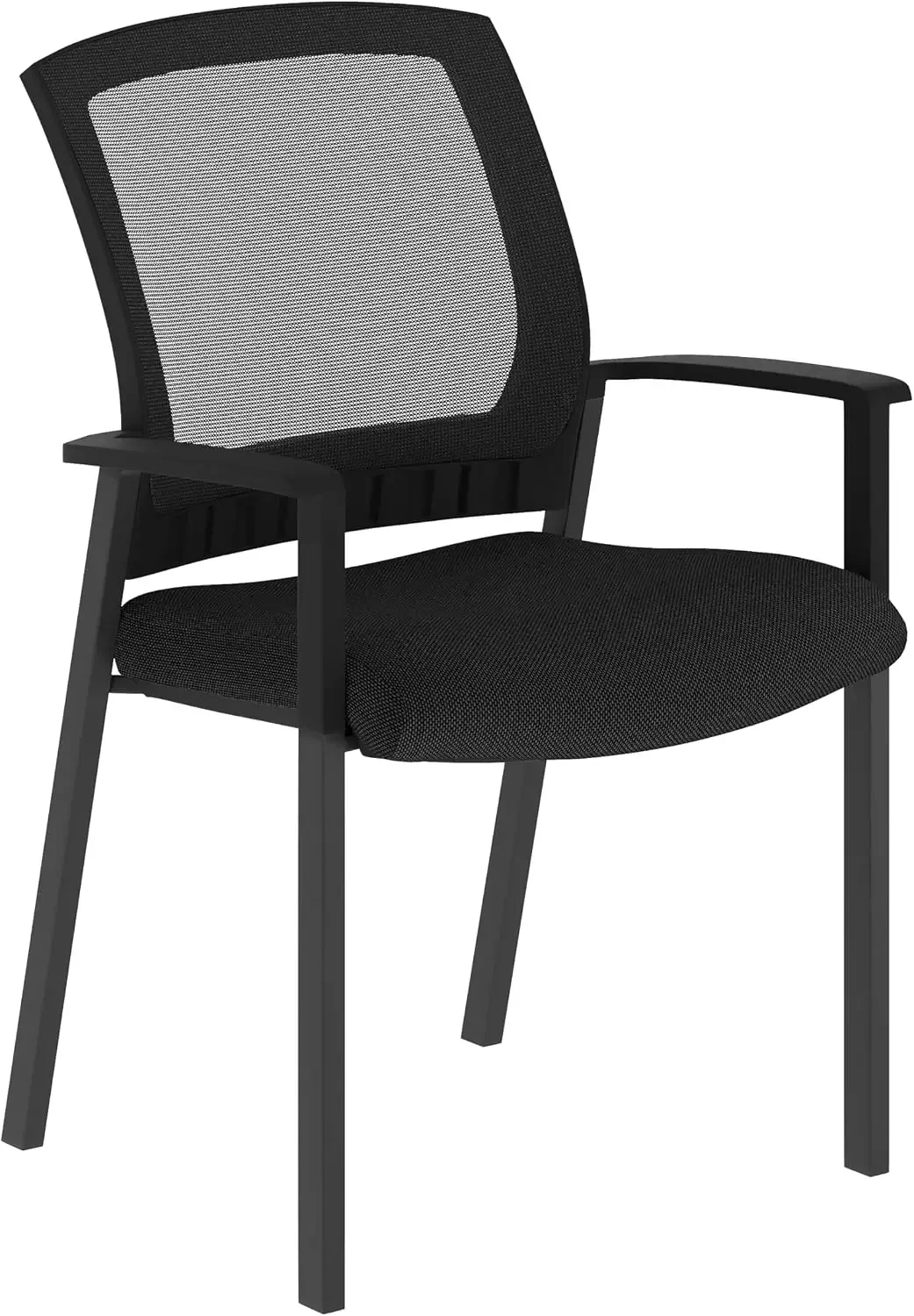 Hercules Commercial Stacking Side Chair for Lobby or Reception Use with Breathable Mesh Backrest and Powder Coated Steel Frame w
