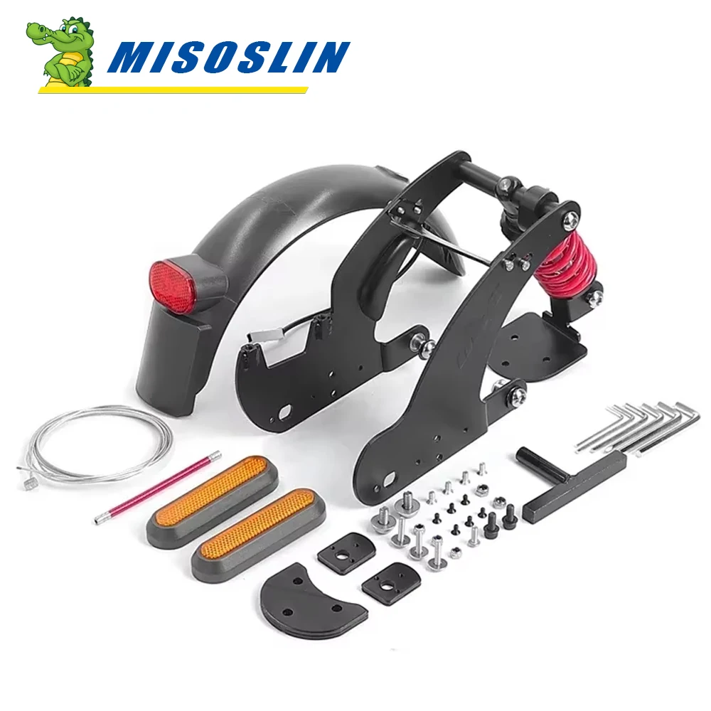 

For Xiaomi 4 Pro Electric Scooter Rear Shock Absorber Accessories with Fender Taillight Kit Upgraded Rear Suspension Kit Parts