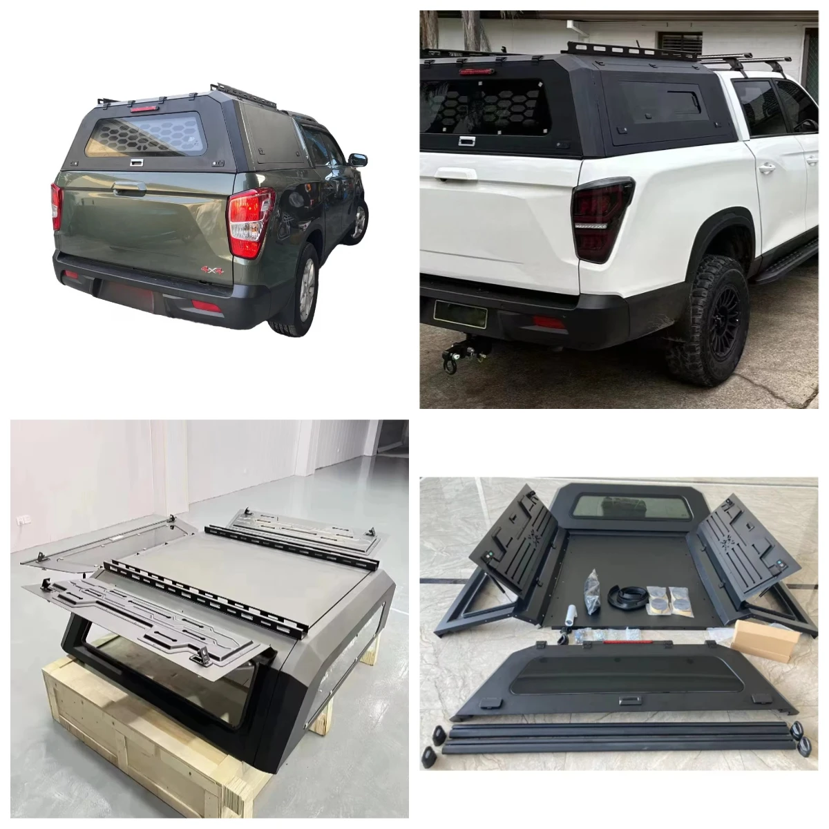 

Ssang Yong Musso Sport Dual Cab Aluminum Leak-Proof Hard Top Canopy 4x4 Road Pickup Truck Tub Top Cap Tailored Sizes Folding