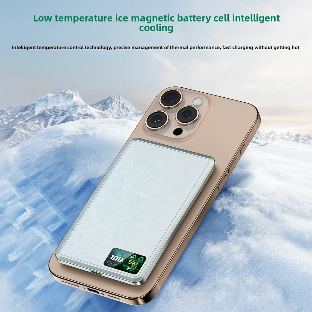 3C CCC 5000mAh بنك الطاقة المغناطيسي 10000mAh 15W شاحن لاسلكي سريع بطارية احتياطية خارجية محمولة آيفون 16، 15، 14