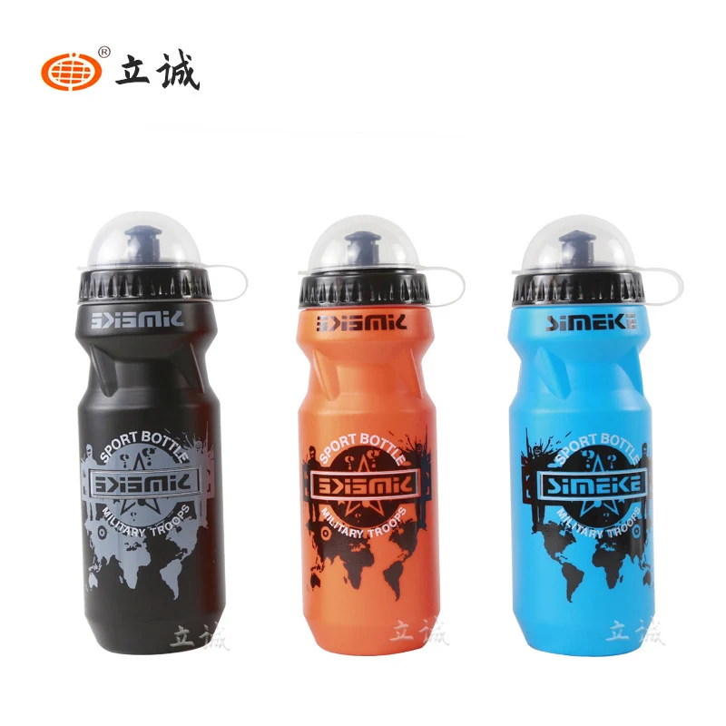 Mountain Bike Cycling Sports Water Bottle, 650ml, Plastic Bottle, Dust Cover Design, Outdoor Supplies Riding Equipment