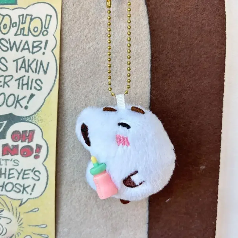 كابيبارا ألعاب من نسيج مخملي المفاتيح الكرتون لينة محشوة دمية قلادة سيارة حلقة رئيسية حقيبة الظهر الديكور طفل هدية