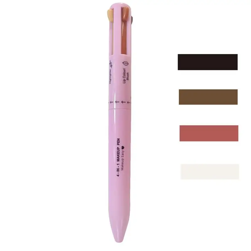 4 In 1 Make-Up Pen Markeerstift Eyeliner Wenkbrauw Voering En Lipliner Waterdichte En Langdurige Multifunctionele Draagbare Make-Up Voor