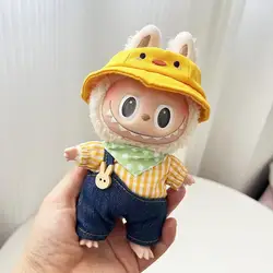 17 cm Mini Peluş Bebek Giysileri Labubu Giysileri için Kıyafet Aksesuarları Soğutma zamanı oyuncak bebek giysileri