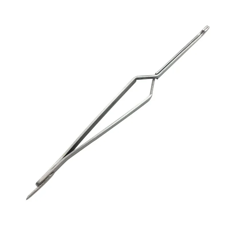 Dental Bracket Tweezers Holder Stainless Steel Serrated Orthodontic Tweezers Plier Dentist Tool