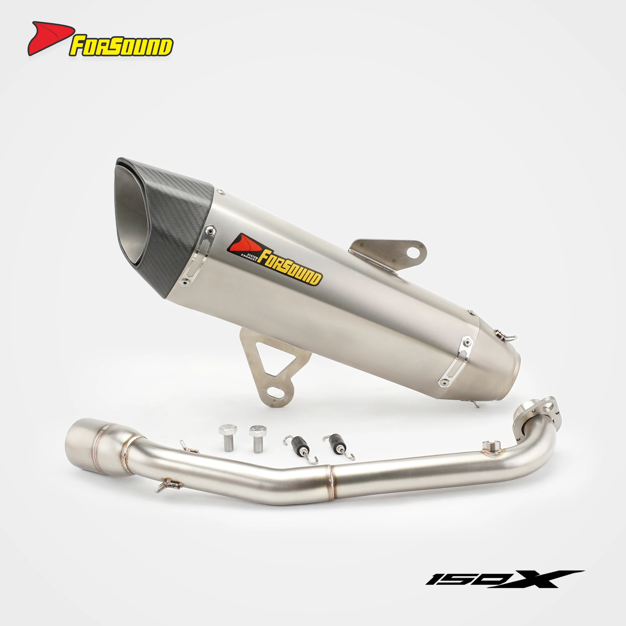 Forsound Factory Wholesale Price Zotrs 150x Stainless steel Exhaust Valved Muffler with Mid Pipe Resonator