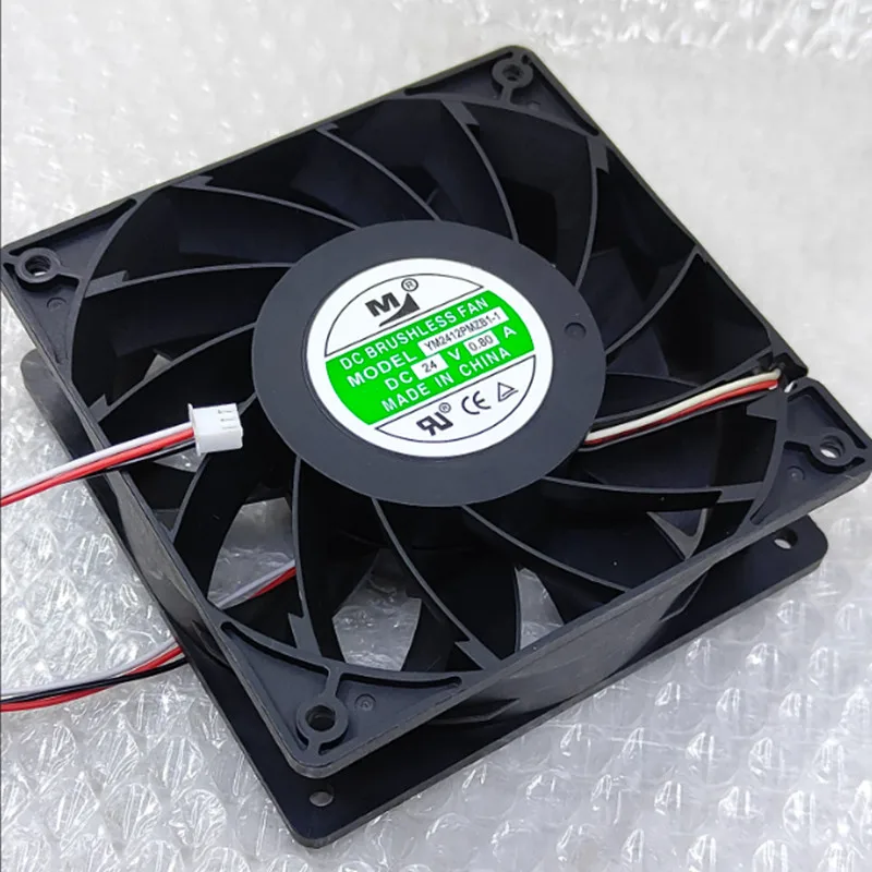 

YM2412PMZB1-1 DC 24V 0.8A 12038 12CM 3-Wire Server Cooling Fan