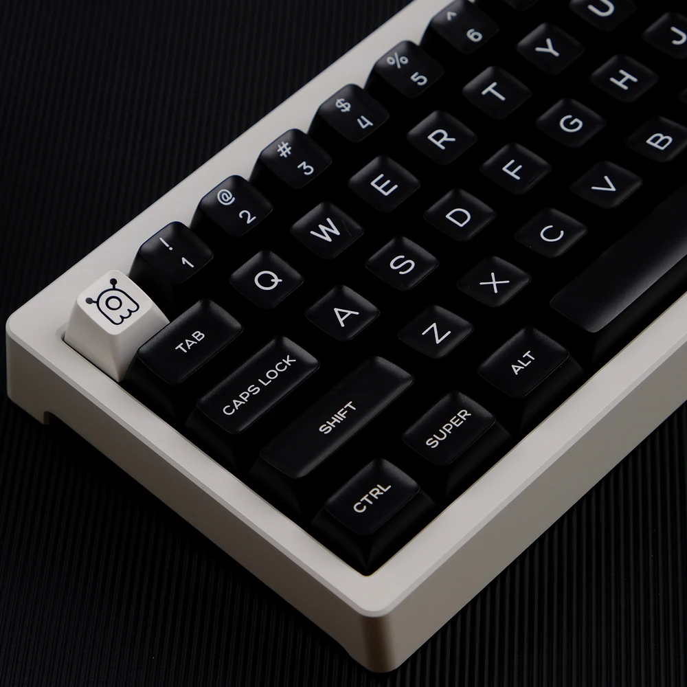 PBT Double Shot GMK WOB eycap QXA profil klawisze 162 czarno-białe dla Mx przełącznik klawiatura mechaniczna 64 68 75 96 980